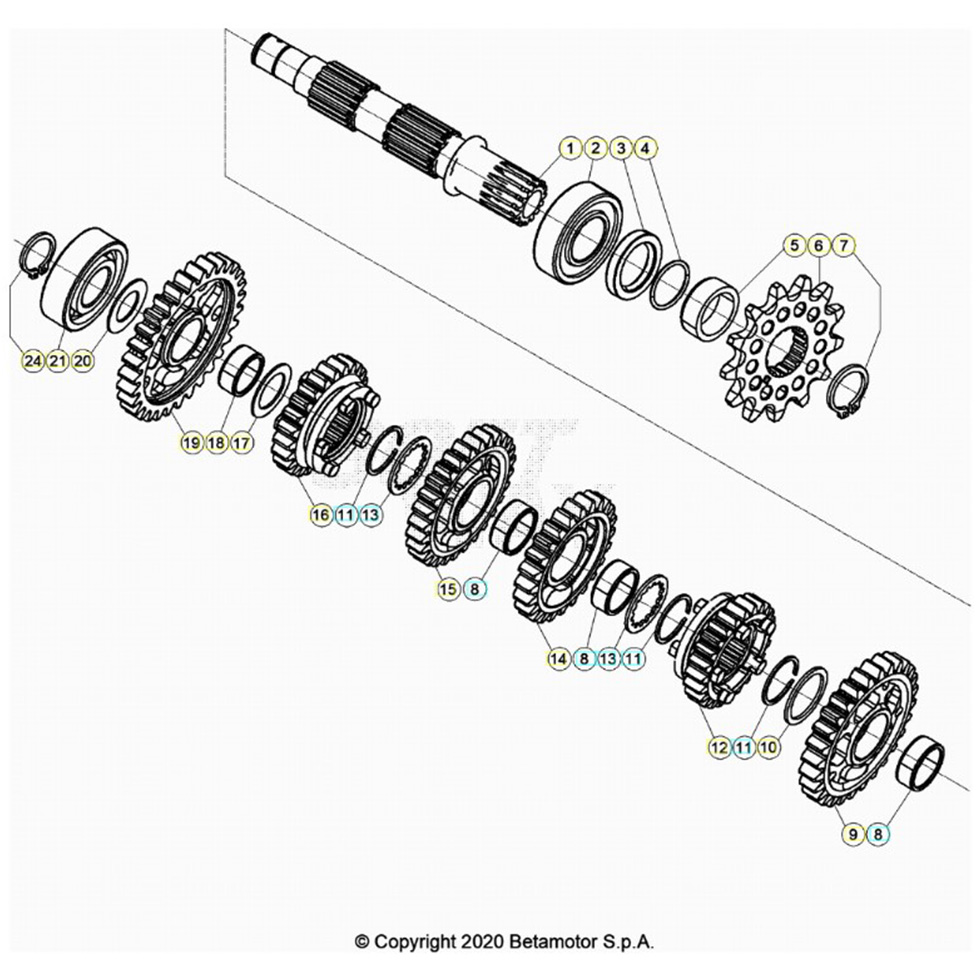 Beta RX300 24 Getriebe 2 Ersatzteile